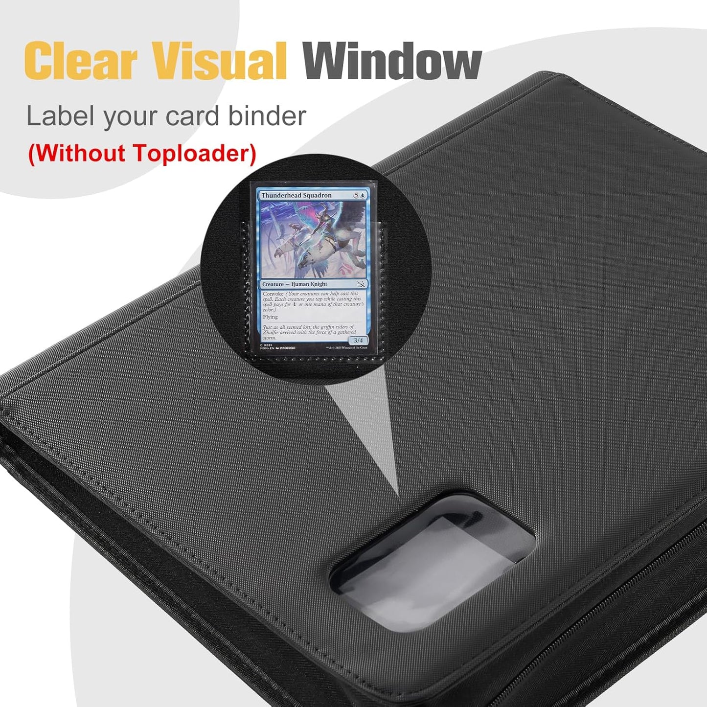 ProCase Toploader Binder for Cards, Holds 324 Toploaders, 36 Pages with 9 Pockets per Page, Top Loader Storage for Trading Cards