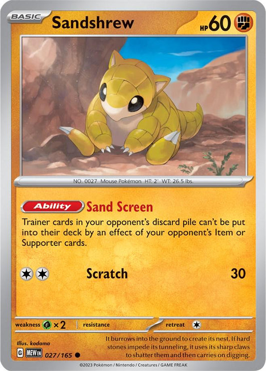 Sandshrew #27 Pokemon Scarlet & Violet 151