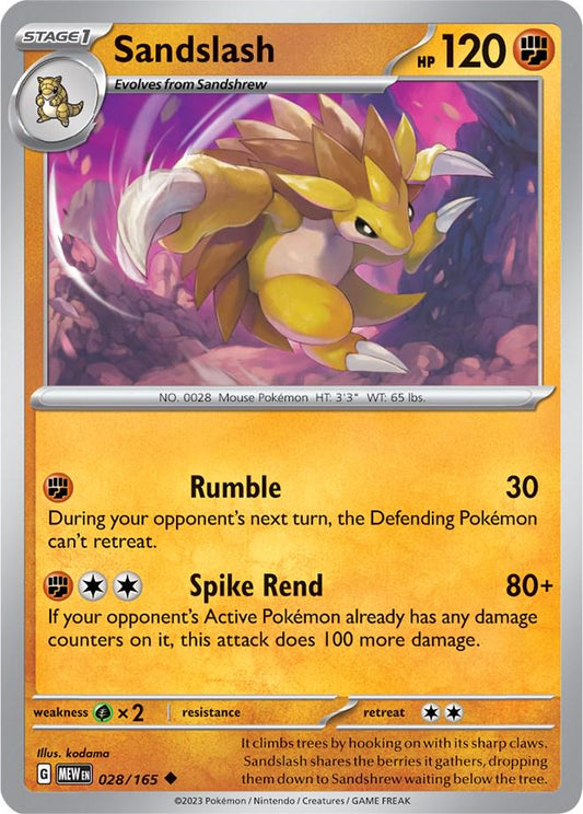 Sandslash #28 Pokemon Scarlet & Violet 151