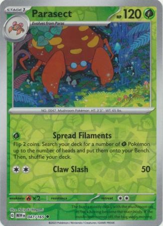 Parasect [Reverse Holo] #47 Pokemon Scarlet & Violet 151