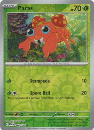 Paras [Reverse Holo] #46 Pokemon Scarlet & Violet 151