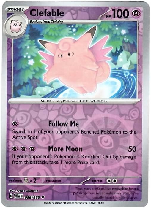 Clefable [Reverse Holo] #36 Pokemon Scarlet & Violet 151