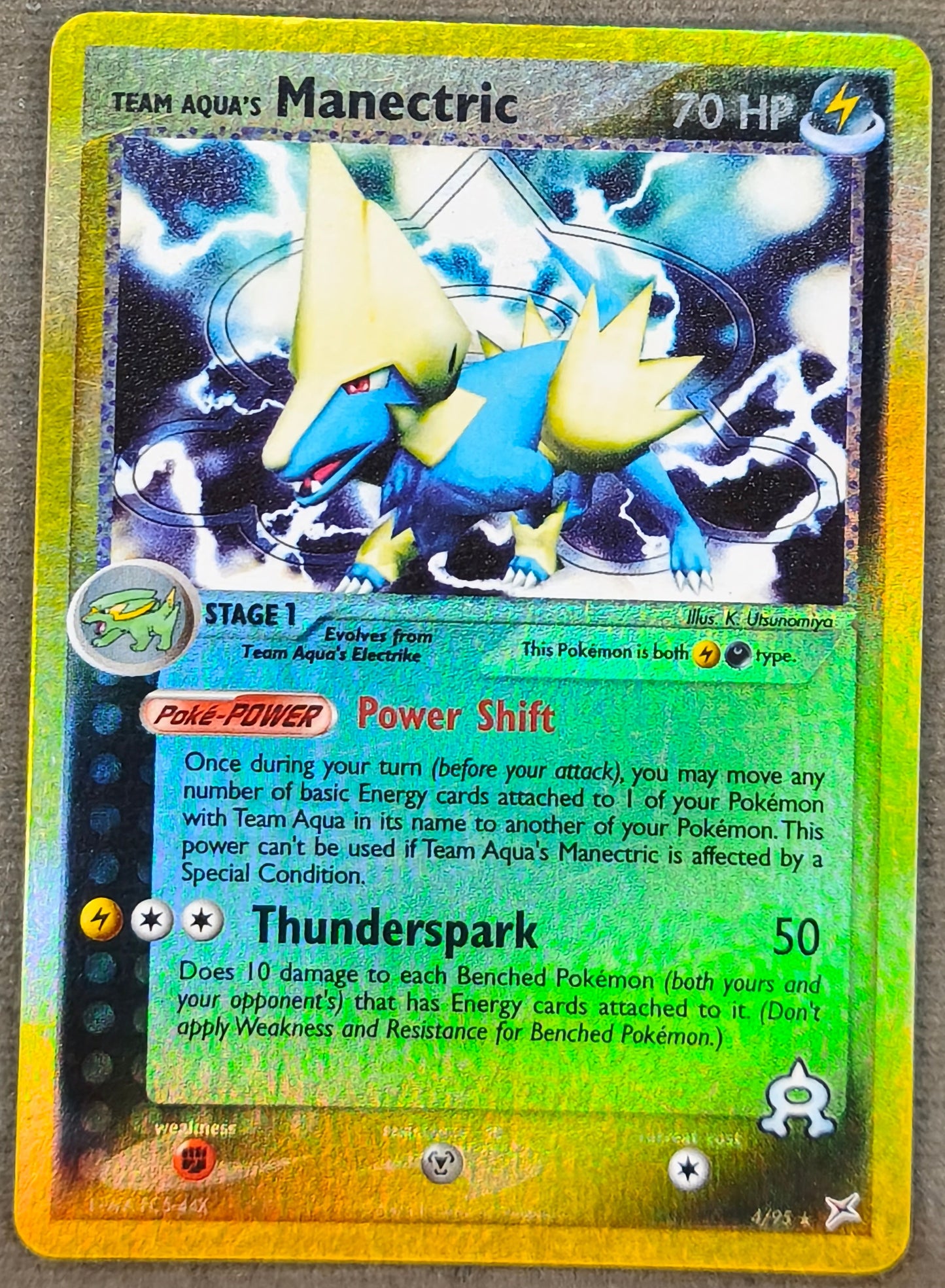 TEAM AQUA'S MANECTRIC EN HOLO RARE #4